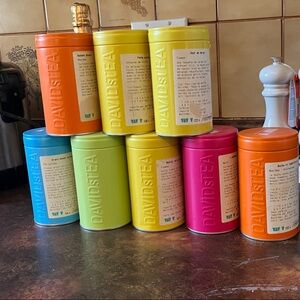 Colorful DAVIDsTEA Canisters Set